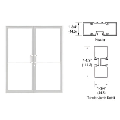 CRL-U.S. Aluminum S450 White Kynar Up-and-Over Tubular Gear Hinge Kit