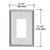 CRL Chrome Single Designer Replacement Mirror Mounting Plate