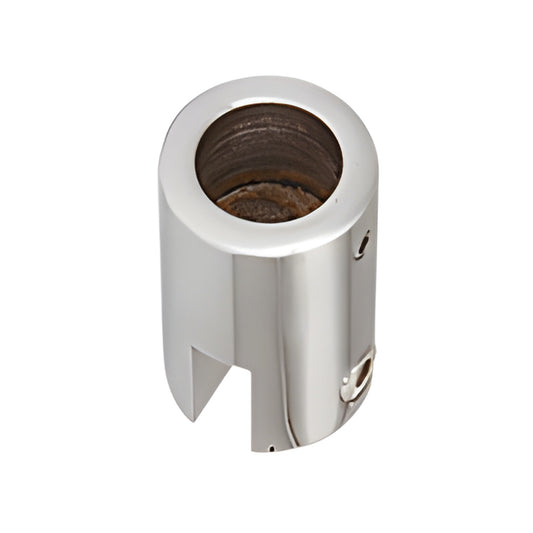 S9CH polished chrome brass support bar bracket for 6-8mm (1/4-5/16 in) glass, top-edge floor-to-ceiling mount