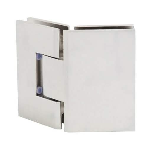 Satin Nickel Vienna 045 Series 135° Glass-to-Glass Hinge for sleek, modern shower design.