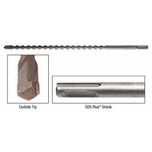 CRL 3/8" Heavy-Duty Masonry Drill Bit, 12" Long - Ideal for Tough Drilling Jobs