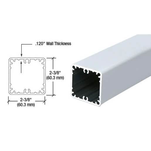 CRL Mill 241" Post Tubing - Durable Aluminum for Secure and Stylish Installations