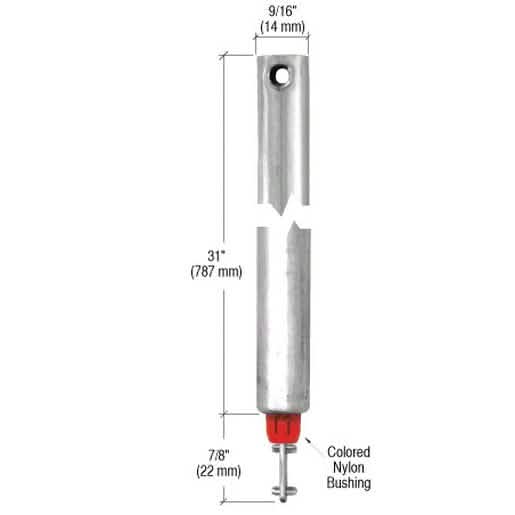 CRL 31" Tubular Spiral Tilt Window Balance with Red Bushing for smooth window operation.