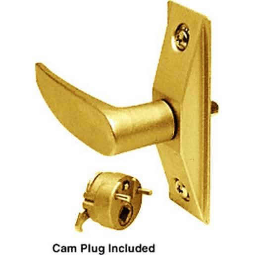 CRL Brass Left Hand Lever Handle - Elegant, durable design for left-handed doors.