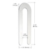 CRL CHS16 clear horseshoe plastic shim, 3-1/2 in high-impact styrene leveling for windows and doors