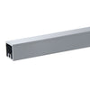 PKTS241S silver metallic 3/4" aluminum square picket extrusion, 241 in long