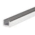 CRL Brite Anodized Aluminum U-Channel for 3/8 in Frameless Shower Door