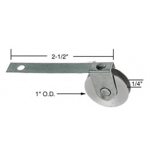 CRL Stainless Steel Center Groove Spring Tension Screen Roller, 1", 2-Pack - Durable & Rel