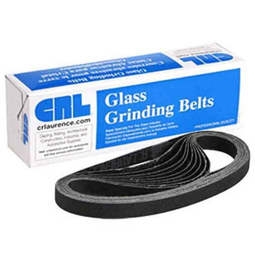 CRL 80X Grit Silicon Carbide Abrasive Belt 1/2" x 18" for precision sanding - 10 pack