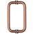 CRL Rose Gold 8 in Back-to-Back Solid Brass 3/4 in Door Pull