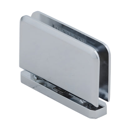 JRPPH01CH polished chrome Junior Prima glass pivot hinge for 1/4" (6mm) tempered glass, top/bottom mount.
