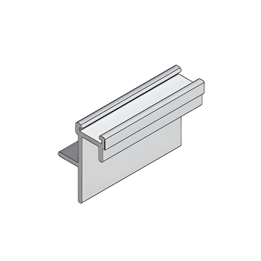 BG325 mill-finish aluminum setting chair for 1/4 in (6 mm) glass - low-profile support for storefront/commercial glazing.