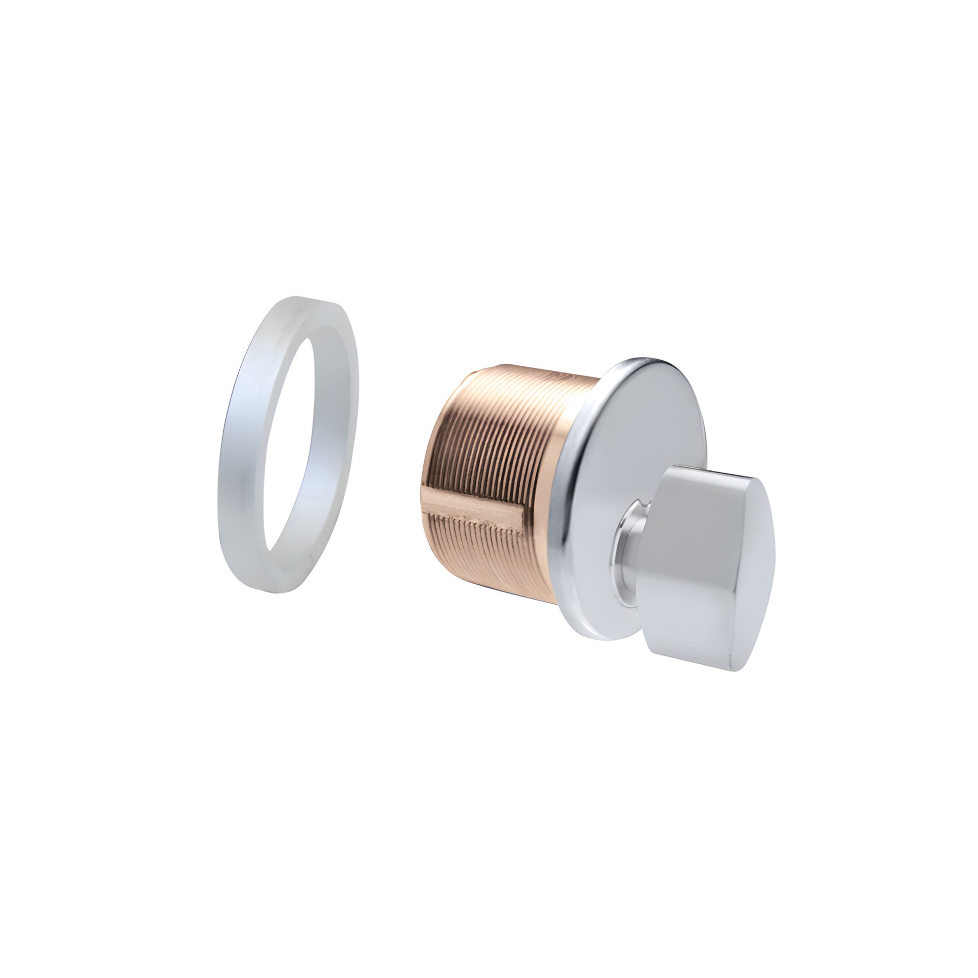 DRA60SA solid brass mortise thumbturn cylinder, satin anodized, 1 in long, 1-5/32 in diameter, 5-pin