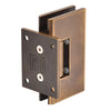 Vintage brass Vienna wall mount shower hinge with short back plate, for 3/8-1/2 tempered glass