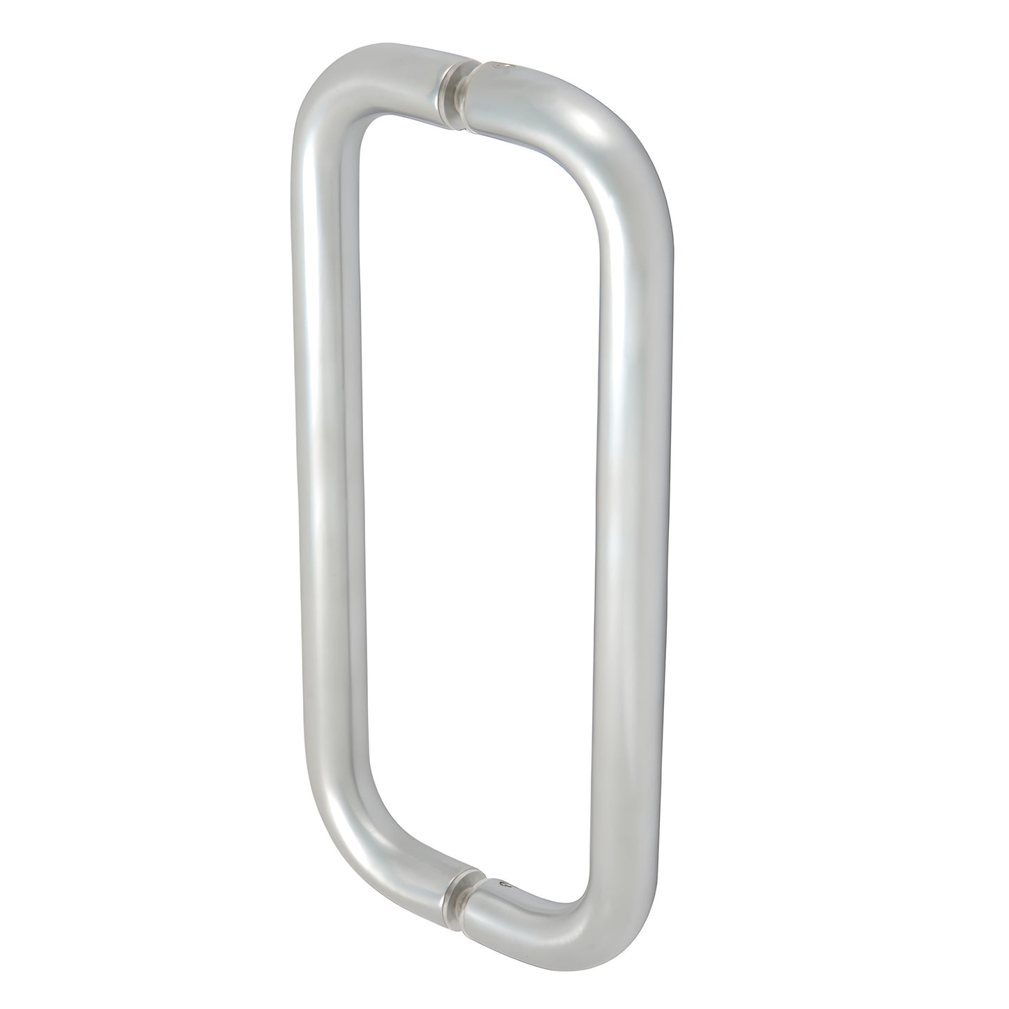 Forged aluminum clear-anodized straight pull handle 1 in dia, 10 in c-c back-to-back mount SKU M21651028