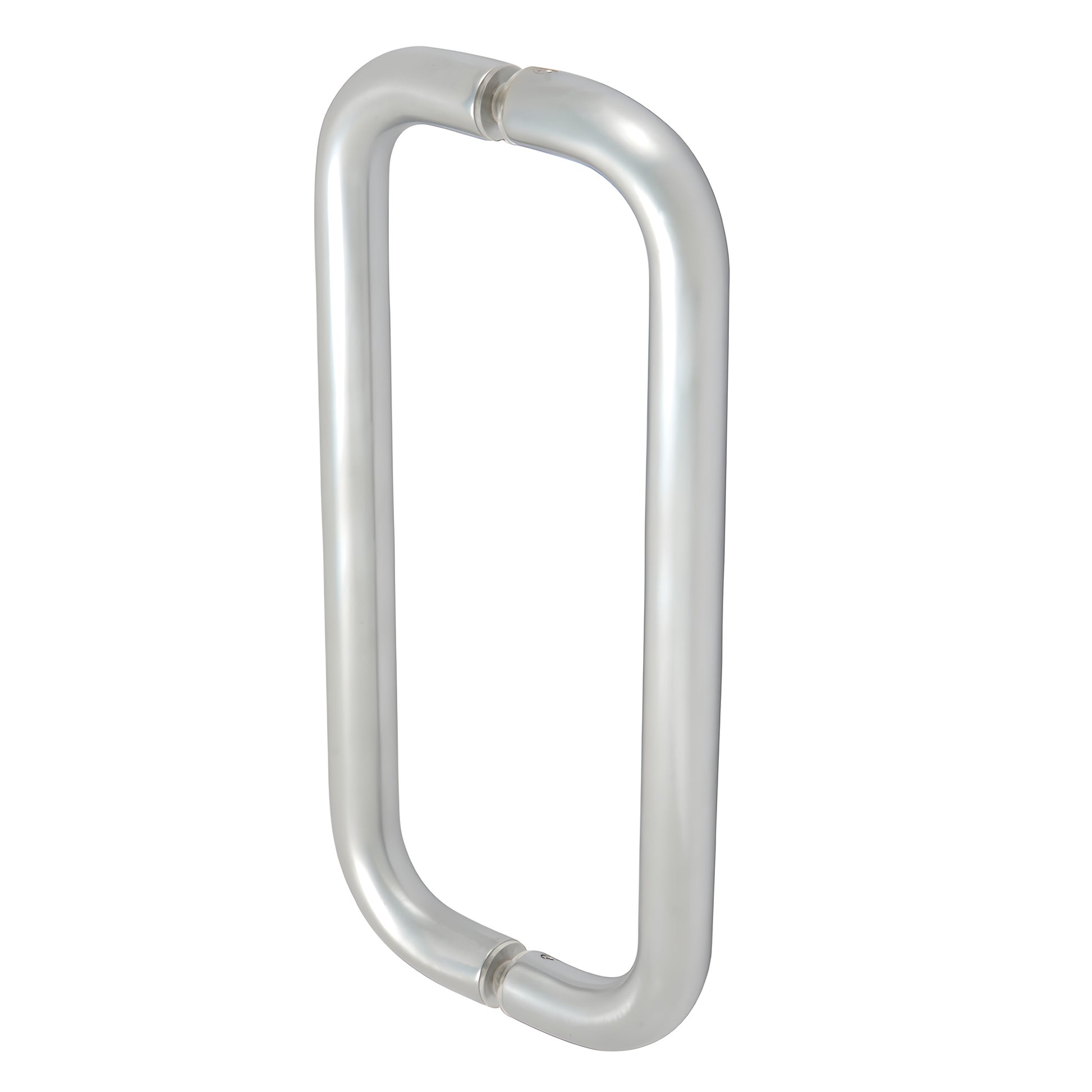 Forged aluminum clear-anodized straight pull handle 1 in dia, 10 in c-c back-to-back mount SKU M21651028