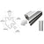 CRL 72" Silver Metallic 2" x 2-3/8" Rectangular 135° Corner Post Kit