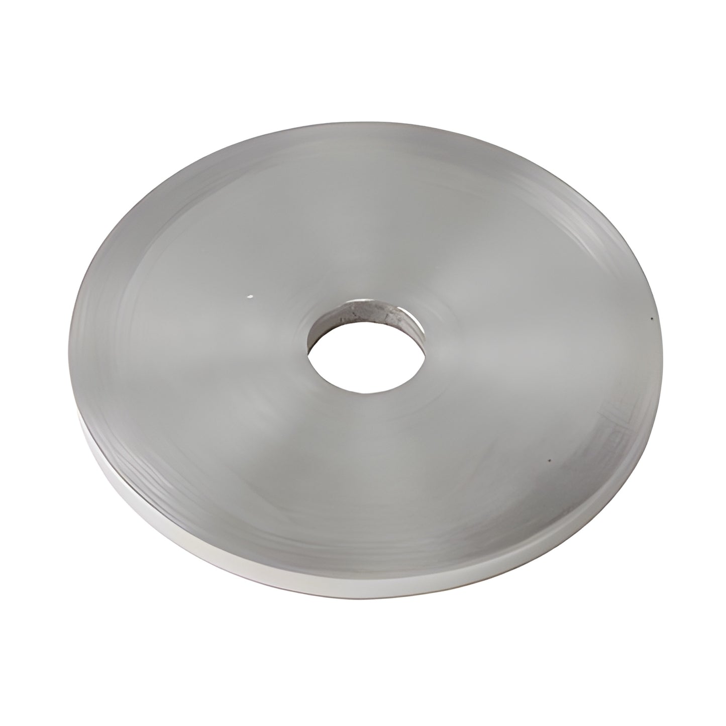 RS0BS18PS polished 316 stainless steel round spacer shim, 2 in. diameter, 1/8 in. thick with center hole (stackable)