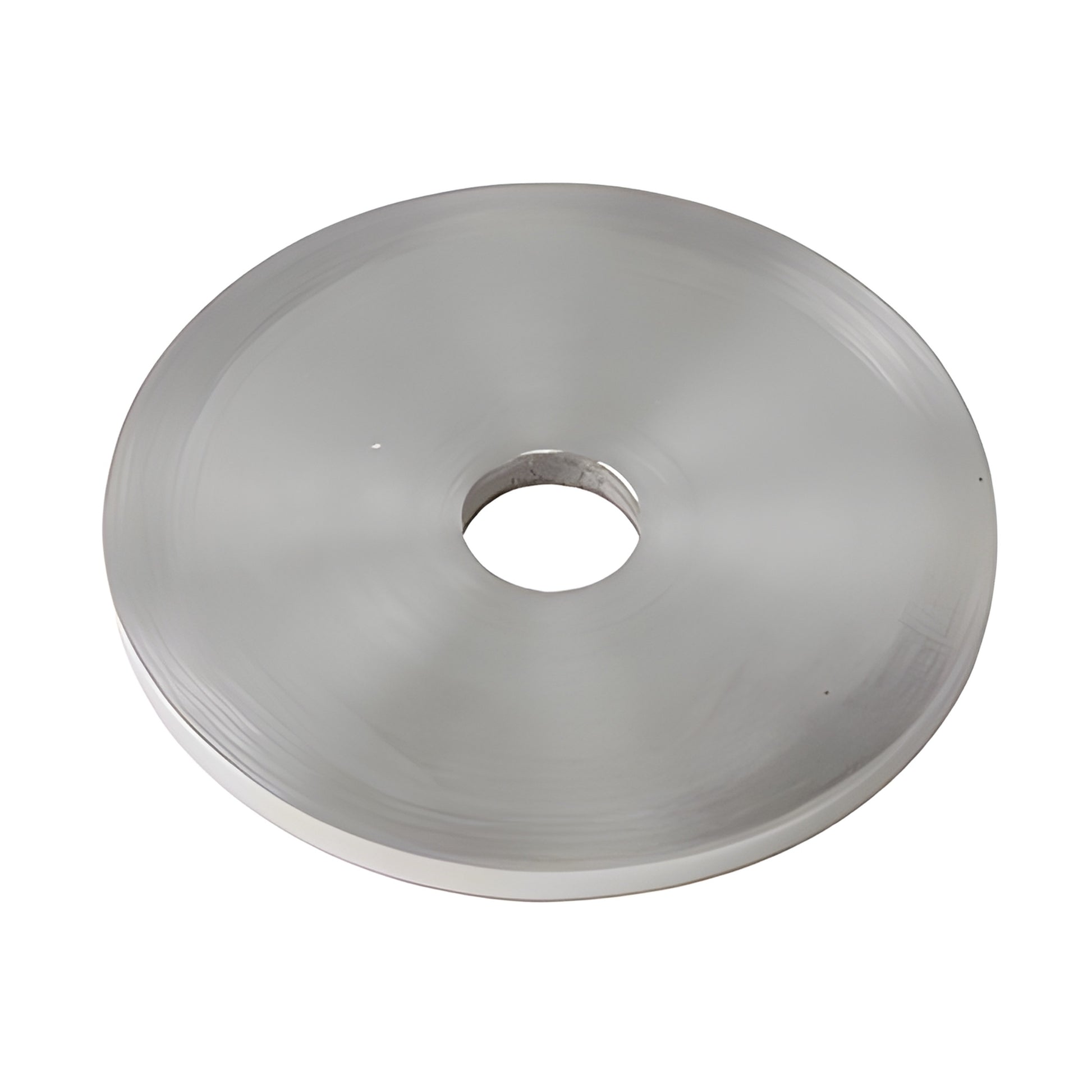 RS0BS18PS polished 316 stainless steel round spacer shim, 2 in. diameter, 1/8 in. thick with center hole (stackable)