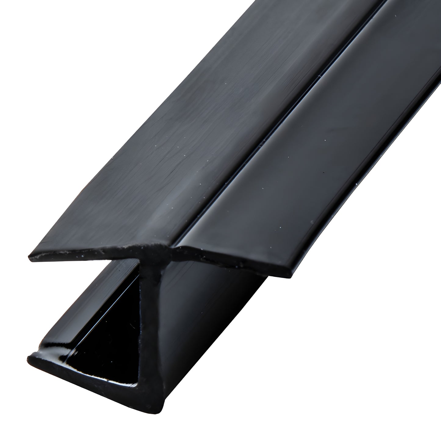 Black CRL Y jamb seal (SKU PCC10BL) for 180 glass-to-glass doors, soft vinyl leg, 95 in length.