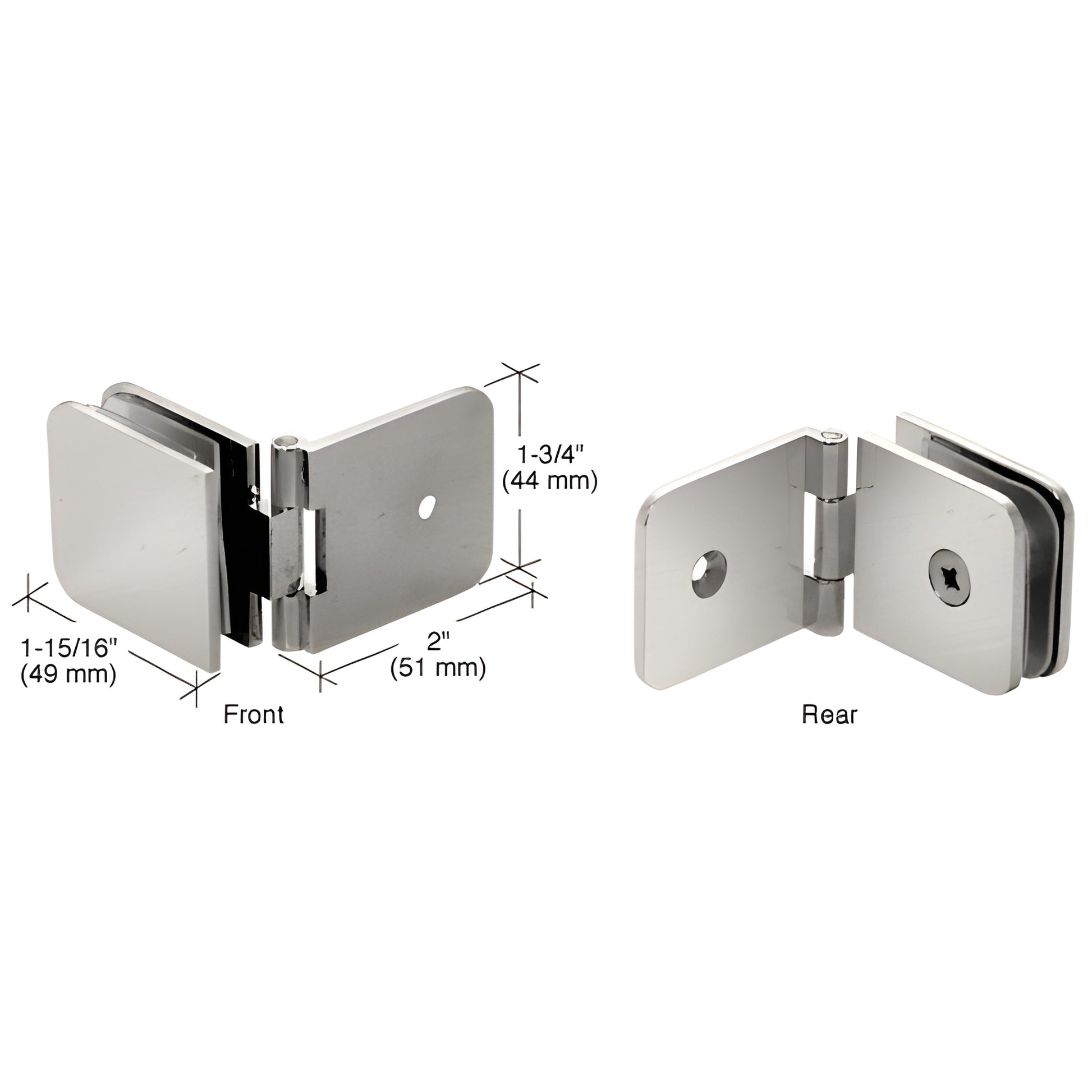 ADJ037BN adjustable brushed-nickel brass wall-mount glass clamp hinge for 8-12mm frameless shower glass