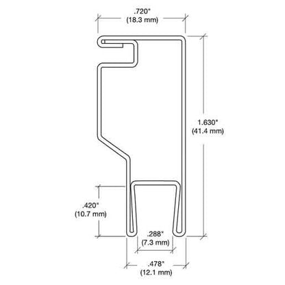 CRL NRD K.D. Kit 31x81 White Sliding Screen Door, Stainless Steel Mill Finish