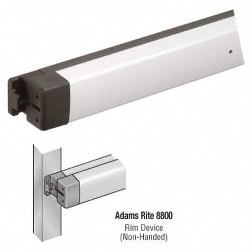 Clear anodized 36" CRL-U.S. Aluminum Panic Rim for Adams Rite® 8800 door systems.