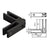 CRL Matte Black Adjustable Glass-to-Glass Clamp for Frameless Shower