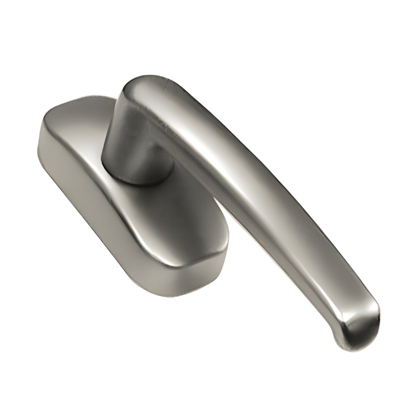 EUR1248SN satin nickel multi-point locking window handle for 7600 concealed vent, angled product photo