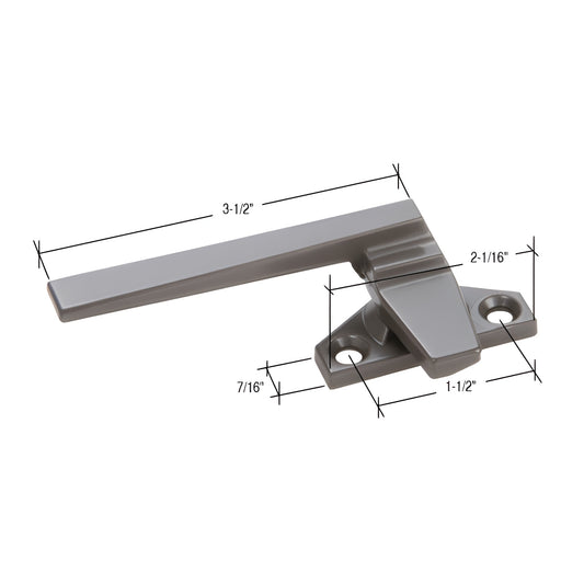 WH24022L cam-handle locking hardware for casement windows, black bronze anodized finish, 3.5-inch lever with base
