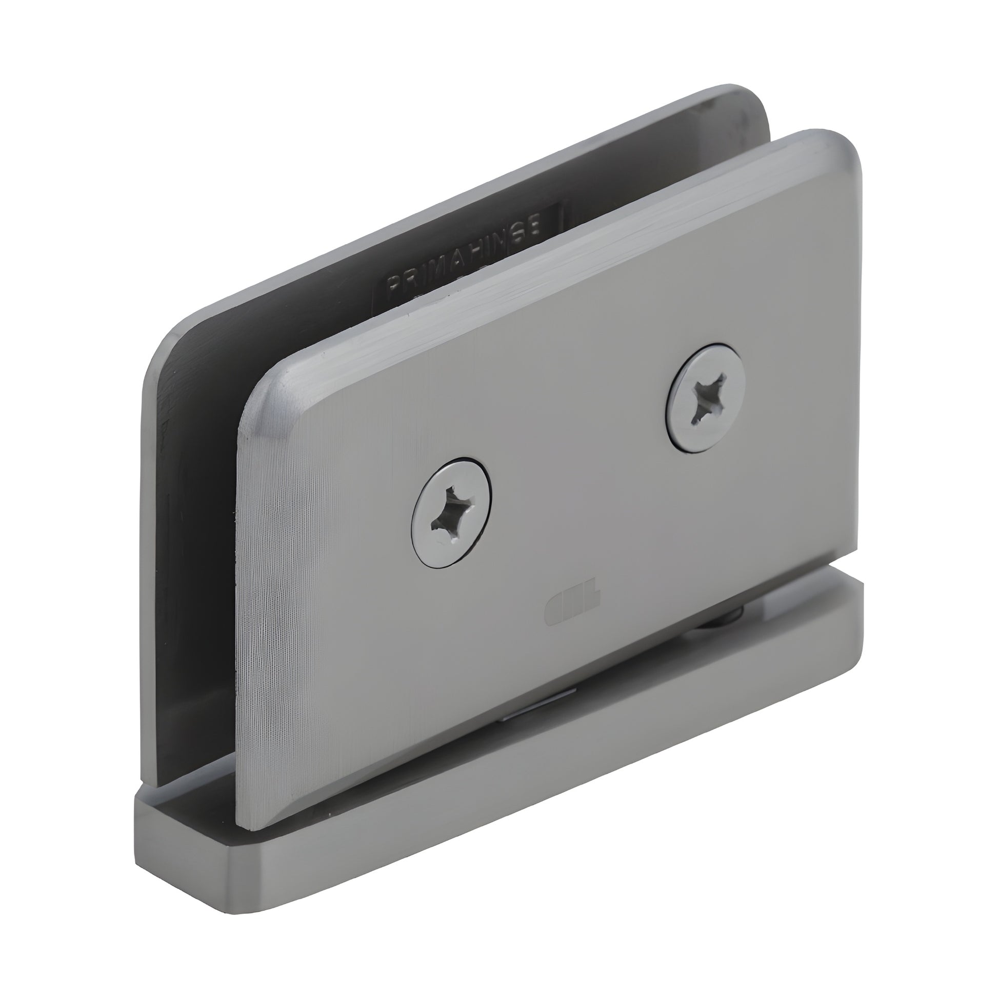 Brushed nickel brass shower door hinge (PPH0152BN), 5 preset pivot, for 8-10mm tempered glass.