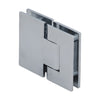 GEN380CH polished chrome adjustable Geneva glass-to-glass shower hinge, square edge, brass, fits 8-12mm glass.