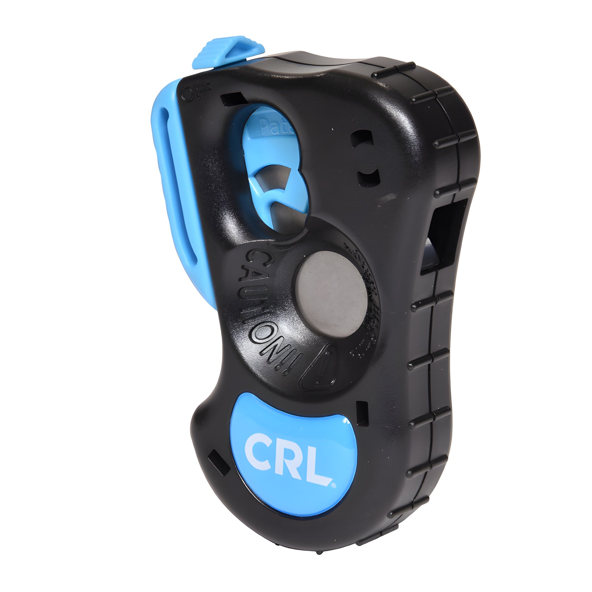 CRL NC600 compact portable sealant nozzle cutter, black and blue, locking blade trims cartridge tips