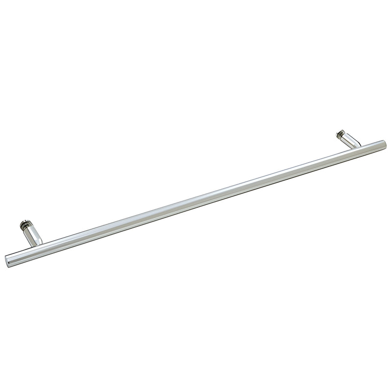Polished chrome ladder-style tubular towel bar (24 in C-C, 28 in overall), SKU LTB24CH