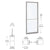 CRL-U.S. Aluminum 250 Clear Anodized 3'x7' Narrow Stile Inactive Leaf