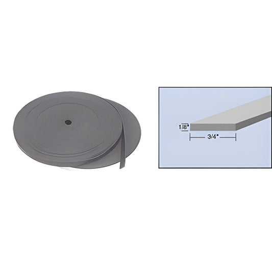 SBRL2 black neoprene roll setting block, 3/4 x 1/8 in, 100 ft, cut-to-length glazing support