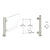 CRL Polished Stainless 18" Round Corner Post for Counter/Partition