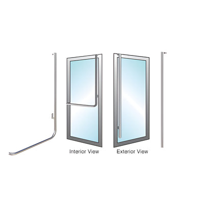 CRL-Blumcraft® Brushed Stainless Right-Hand Reverse Dummy Door Handle