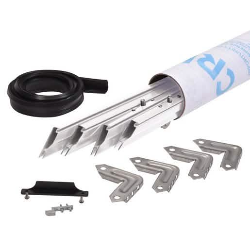 CRL NRD 31x81 White Sliding Screen Door Kit, Stainless Steel Mill - Image 1