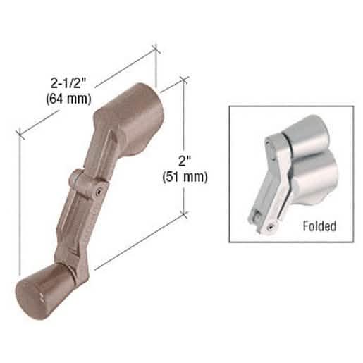 CRL Bronze Universal Folding Handle - Durable, sleek design for versatile applications.