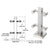 CRL 316 Brushed Stainless Steel Center Post for Point-Supported Glass