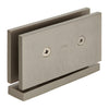 Brushed nickel Senior Cardiff top-and-bottom shower door pivot hinge for 1/2" (12mm) glass, solid brass (SKU SRCAR01BN)