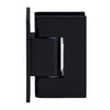 GEN337MBL matte black adjustable Geneva shower door hinge, full back plate, brass, fits 8-12mm tempered glass.