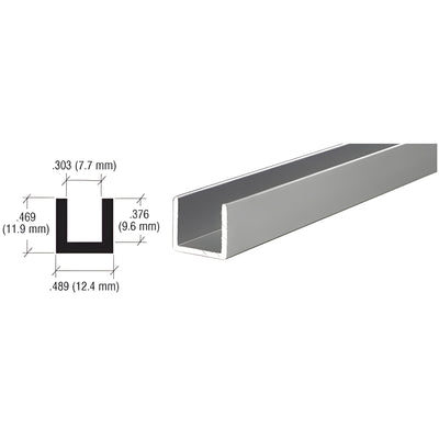 CRL Satin Anodized Aluminum Channel Extrusion - Single Channel