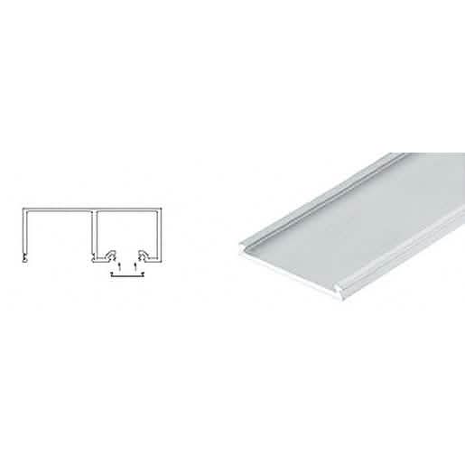 Close-up of CRL Satin Anodized Header Snap-In Filler, 120" Length, sleek and durable desig