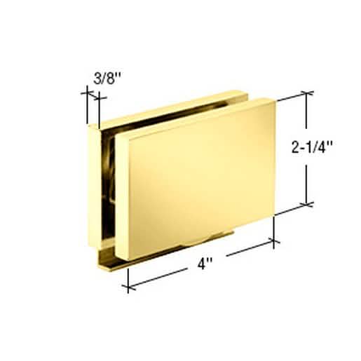 CRL Essence® Sliding System Polished Brass Square Cornered Rollers - Product Image 1