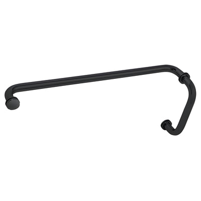 CRL BM Matte Black 8 in Pull & 24 in Towel Bar Combo w/ Metal Washers