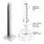 CRL 180° Steel Stanchion Silver for Glass Round/Rectangular Posts