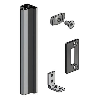 Fallbrook Satin Anodized Aluminum Door Frame Kit for Fixed Sidelites