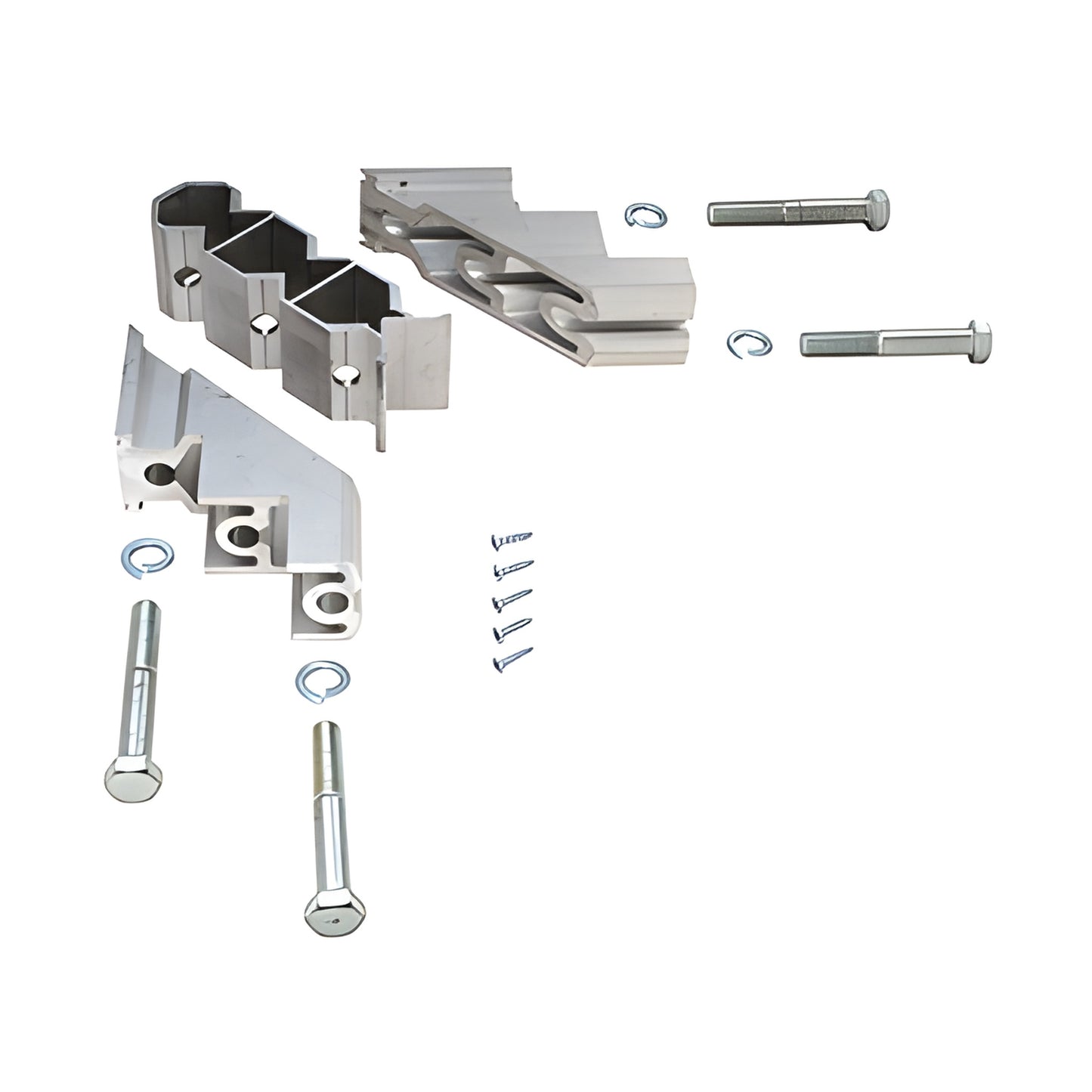AP539 mill-finish aluminum mounting bracket kit with bolts, washers and screws for BW3250 blast-resistant curtain wall.